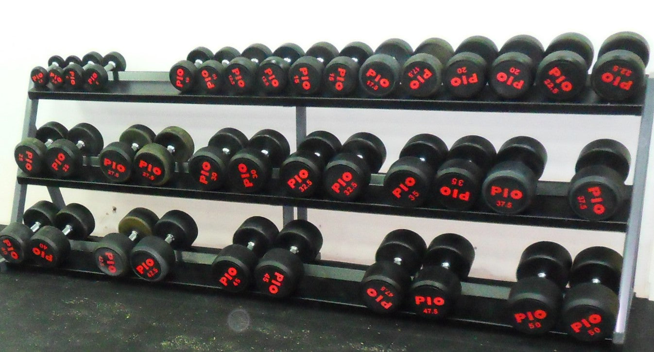 Pioneer Durable Solid Rubber Dumbbell Collection