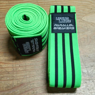 Parallel Breaker Knee Wraps by Lifting Large - Green